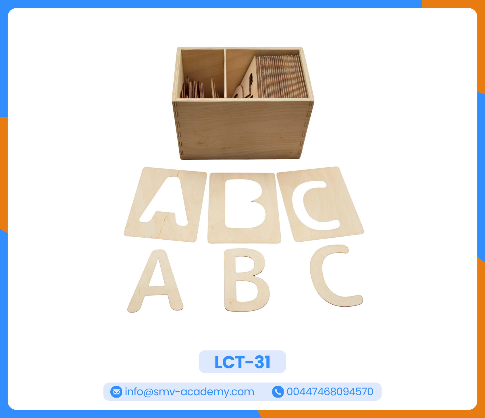 صندوق كروت الحروف الإنجليزية المفرغة